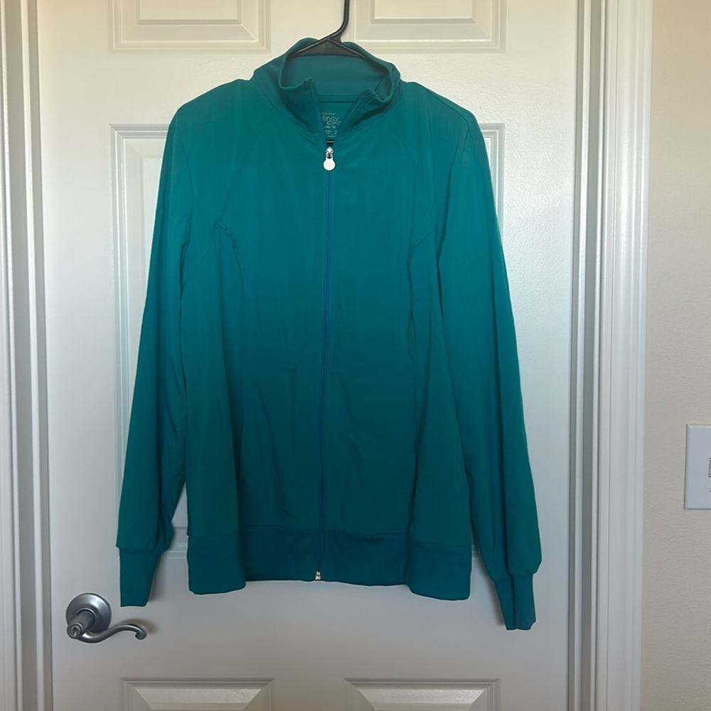 Teal Cherokee Infinity Scrub Jacket